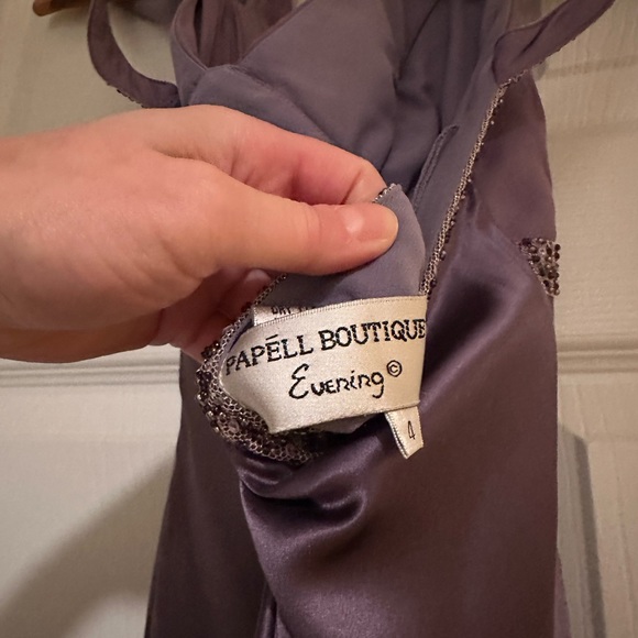 Papell Boutique Prom Dress | Vintage beaded evening gown (size 4) - Picture 5 of 6